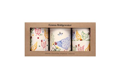 Emma Bridgewater - Polka Hens Set 3 Round Caddie 106 (d) x 150mm