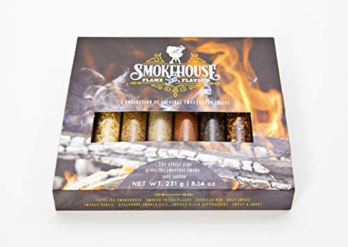 Eat.Art Barbecue Smokehouse Flame and Flavour BBQ Rub Set - 8 Unique Smoked Spice Selection Box - Unusual Fathers Day Cooking Gifts - For Gourmet Foodies Smokey Sunday Roast Spices
