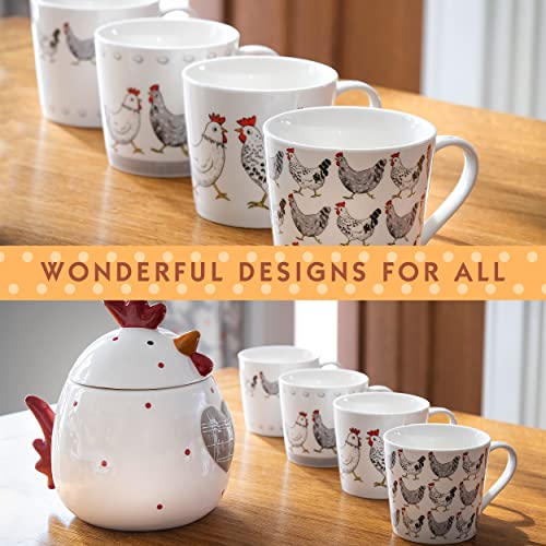 SPOTTED DOG GIFT COMPANY Set van 3 Keramische Voorraadpotten met Kippenmotief, Luchtdichte Keuken Voorraadbussen voor Koffie Suiker Thee, Cadeau voor Kippenliefhebbers 1200 ml SPOTTED DOG GIFT COMPANY Set van 3 Keramische Voorraadpotten met Kippenmotief, Luchtdichte Keuken Voorraadbussen voor Koffie Suiker Thee, Cadeau voor Kippenliefhebbers 1200 ml