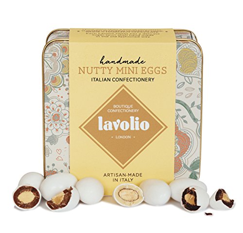 Lavolio Nutty Mini Eggs Confectionery Gift Tin (175g) - Premium Selection of Covered Nuts and Chocolate Sweets, Delightful Gift for Him and for Her