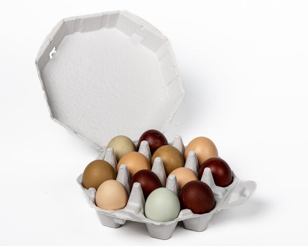 Grey Octagonal Pulp Egg Box (pack of six)